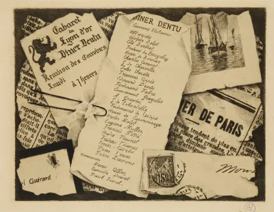 A Piece Of Newspaper An Envelope And A Fly