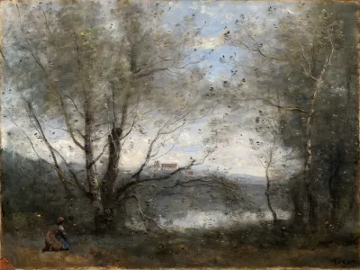 A Pond Seen Through The Trees