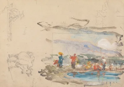 A Pool With Figures