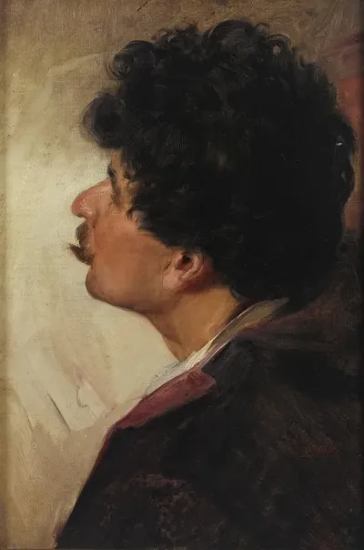 A Portrait Of A Man In Profile
