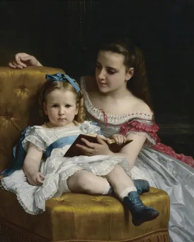 A Portrait Of Eva And Frances Johnston