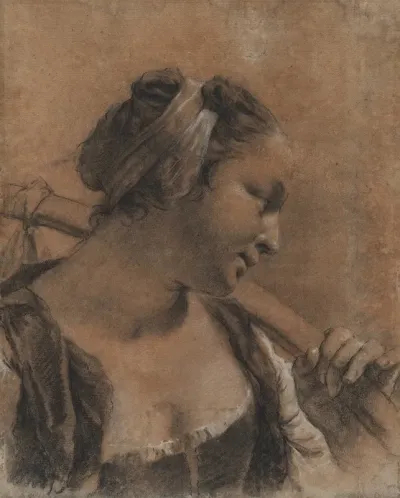 A Portrait Of Rosa With A Shoulder Stick