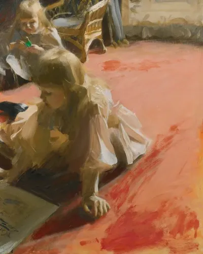 A Portrait Of The Daughters Of Ramon Subercaseaux