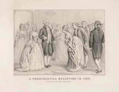 A Presidential Reception In 1789 By General And Mrs Washington