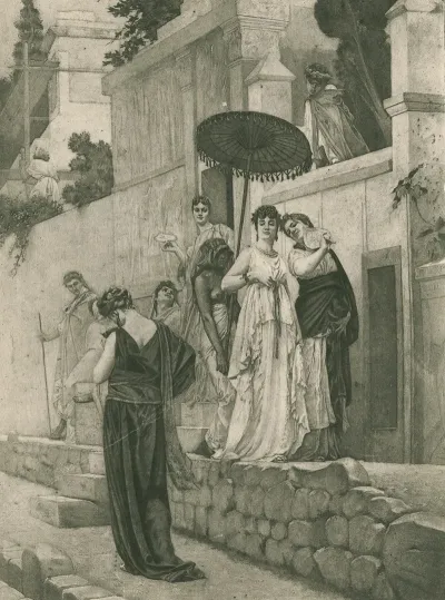 A Promenade In The Street Of The Tombs Pompeii