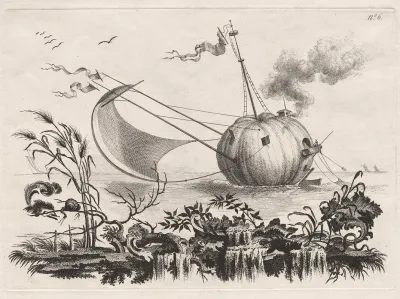 A Pumpkin Used As A Fishing Boat