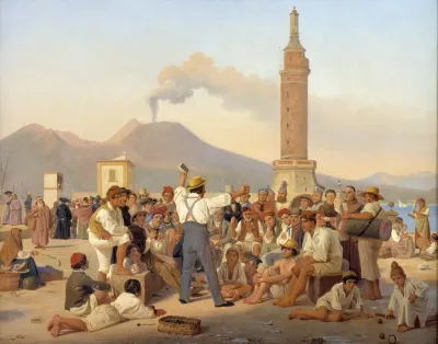 A Reciter Of Orlando Furioso At The Molo Naples