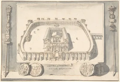 A Reconstruction Of A Castle On The Viminal Hill At The Esqualine Gate