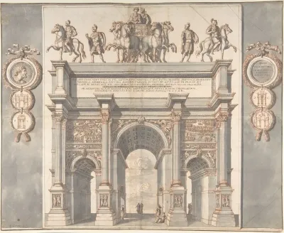 A Reconstruction Of The Arch Of Septimius Severus