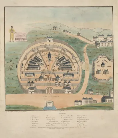 A Representation Of The Massacre Of American Prisoners In Dartmoor Prison April 6 1815