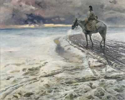 A Rider In The Snow Vedette