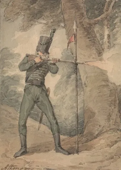 A Rifleman At Musketry Practice