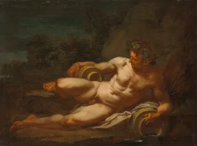 A River God Reclining In A Landscape