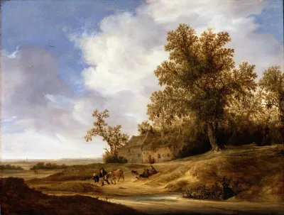 A Road Near Cottages