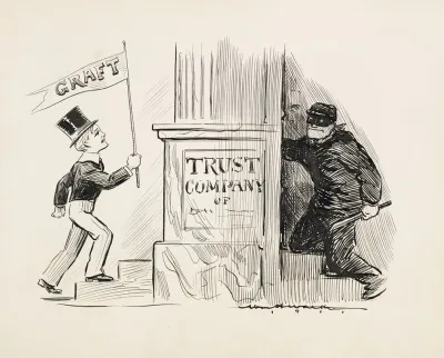 A Robber Breaks Into The Back Of A Trust Company Building
