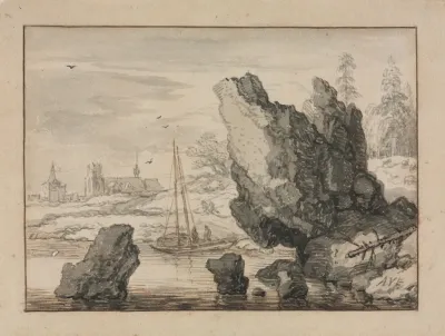 A Rocky Cove With Fishing Boats