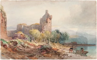 A Ruined Castle On A Lake