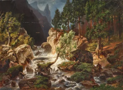 A Rushing Mountain Stream