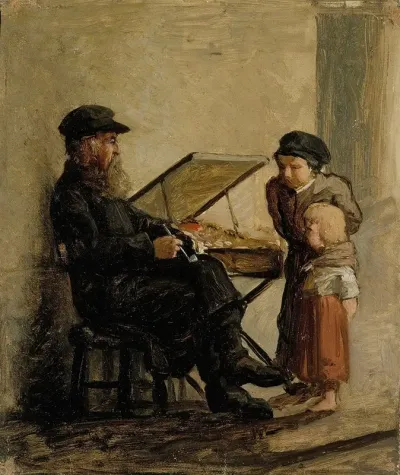 A Russian Salesman Of Sweet Cakes At The Helsinki South Harbour Market Sketch