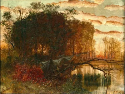 A Sail Boat On The Shore At Dusk