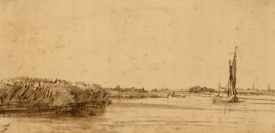 A Sailing Boat On A Wide Expanse Of Water