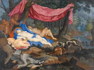 A Satyr Leering At Sleeping Nymphs