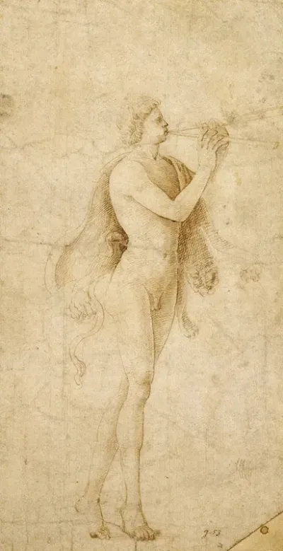 A Satyr Playing An Aulos