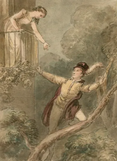 A Scene From Romeo And Juliet The Balcony Scene
