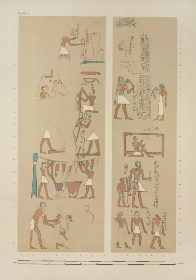 A Scene Representing The Worship Of Ptah Various Tools And Manufacturing Processes Etc