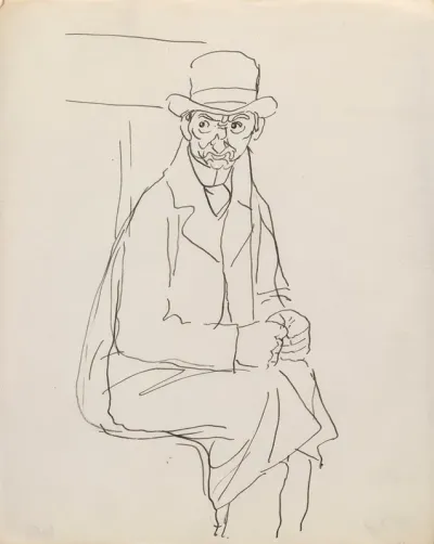 A Scowling Man On A Train