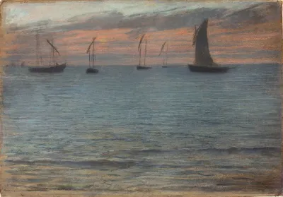 A Seascape At Sunset