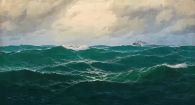 A Seascape With Steamer On The Horizon 2