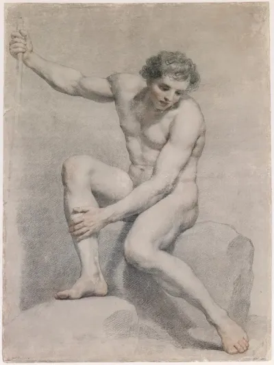 A Seated Male Nude 3