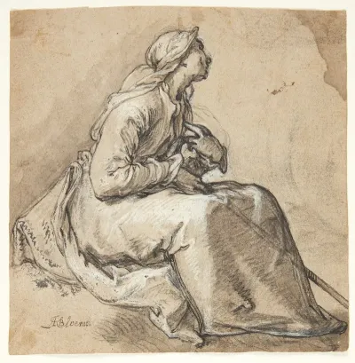 A Seated Woman Facing Right
