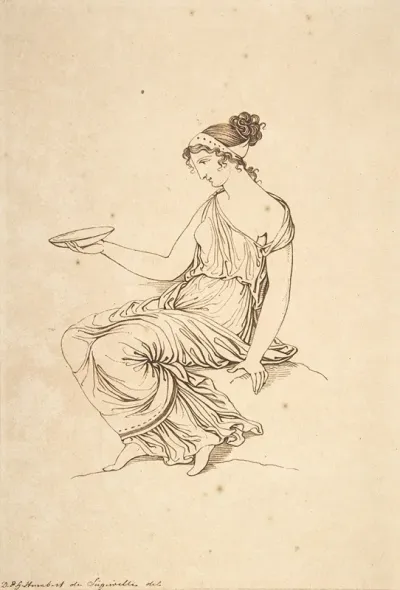 A Seated Woman In Profile