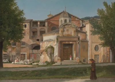 A Section Of The Via Sacra Rome The Church Of Saints Cosmas And Damian