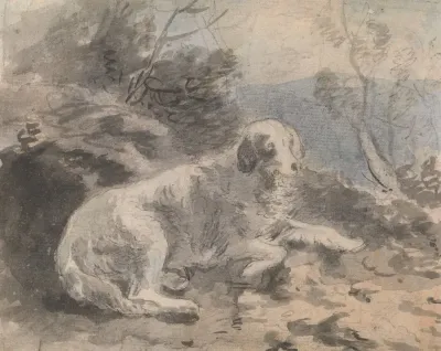 A Setter In A Landscape
