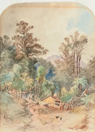 A Settlers New Home Near Dunedin