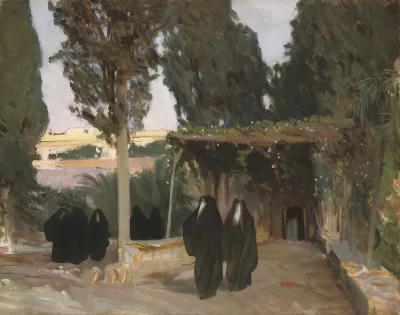 A Shaded Pathway In The Orient