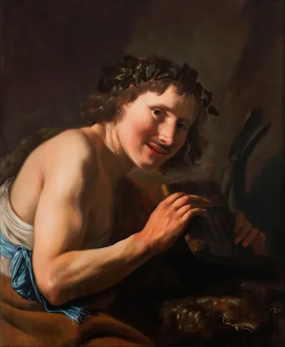 A Shepherd Holding Pans Pipe