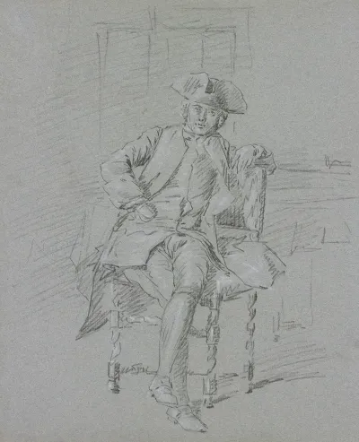 A Sitting Cavalier