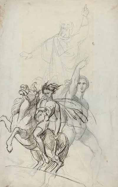 A Sleeping Girl And Man In Medieval Costume