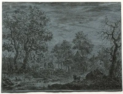 A Small River In The Foreground With A Cow And Goat