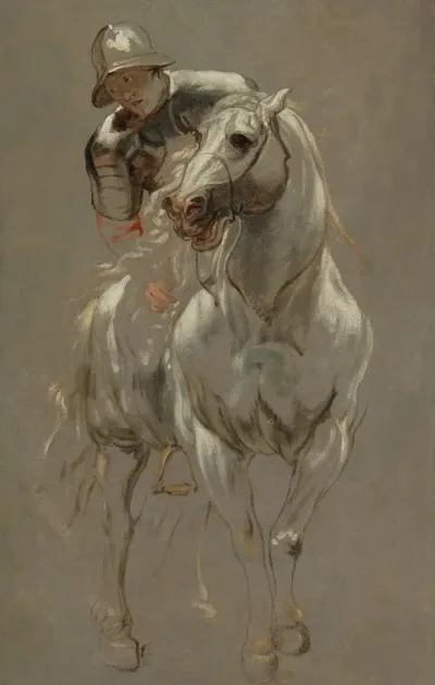 A Soldier In Armour On Horseback