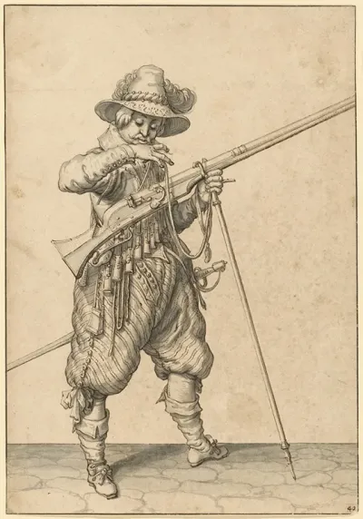 A Soldier On Guard Blowing The Match