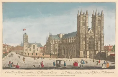 A South View Of Westminster Abby St Margarets Church
