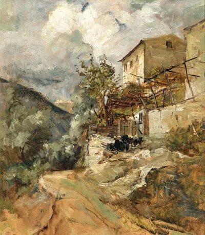 A Southern Landscape With Sheep
