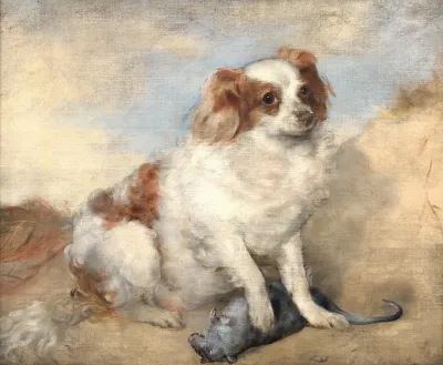 A Spaniel With A Rat