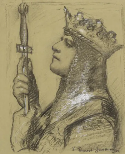 A Special Study Of Mr Lewis Waller As King Henry V At The Imperial