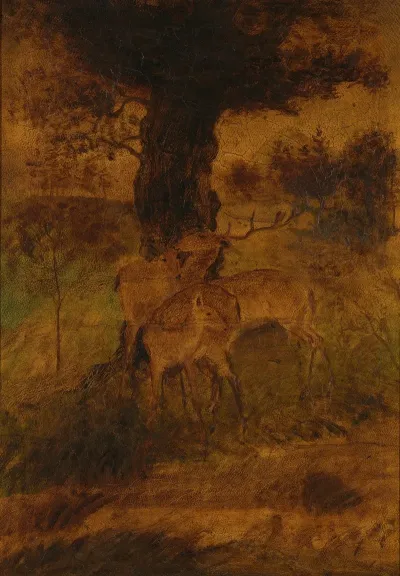A Stag And Two Does